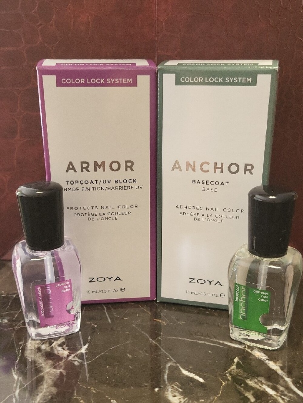 NIB Zoya Anchor Basecoat & Armor Topcoat Duo for Nail Polish 10 Free Vegan